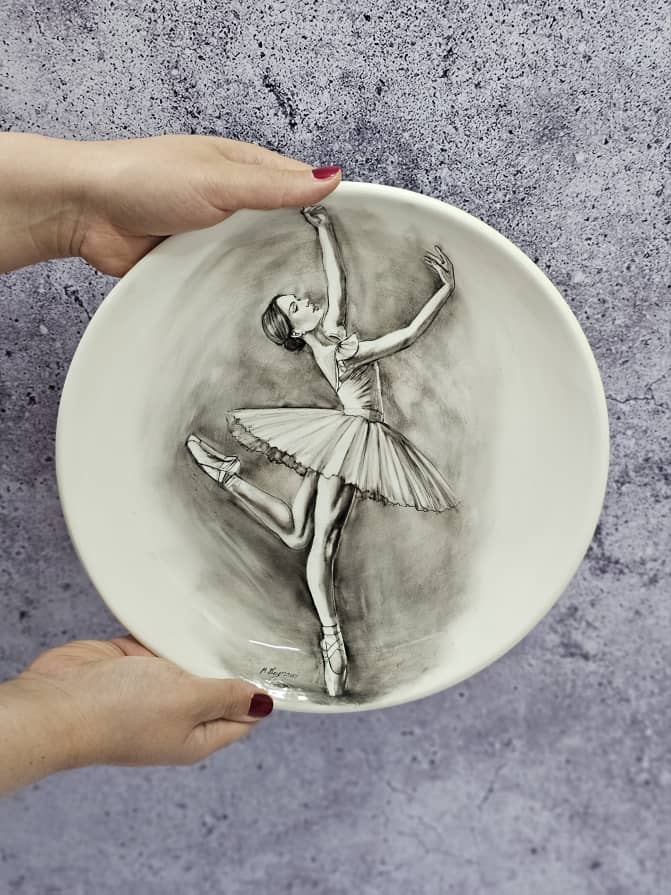 Ballerina Handgemachte Wandteller