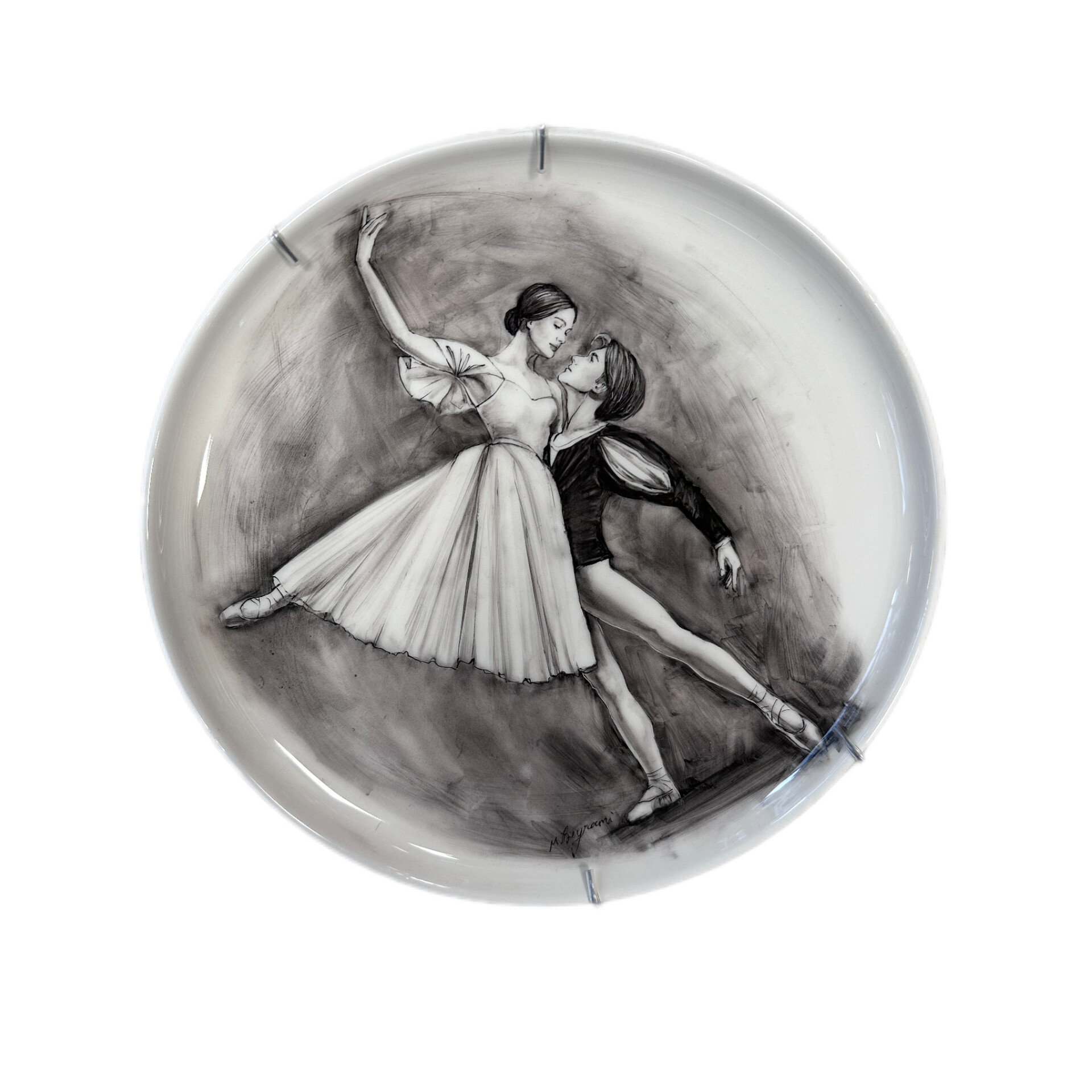 Ballerina Handgemachte Wandteller