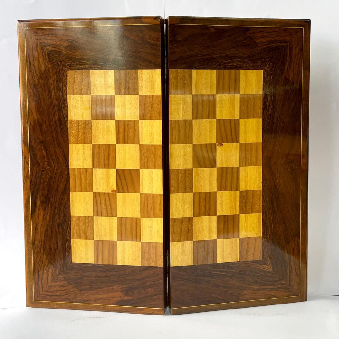 Backgammon aus Walnuss Holz